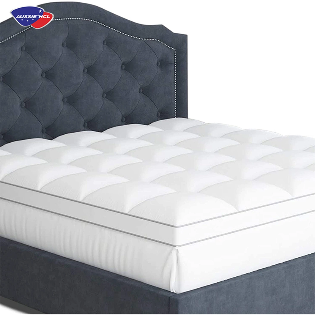 High Quality Full Size Quilted Fitted Bamboo Mattress Pad Twin Queen King Hypoallergenic Waterproof Anti Mite Jacquard Hotel Mattress Topper