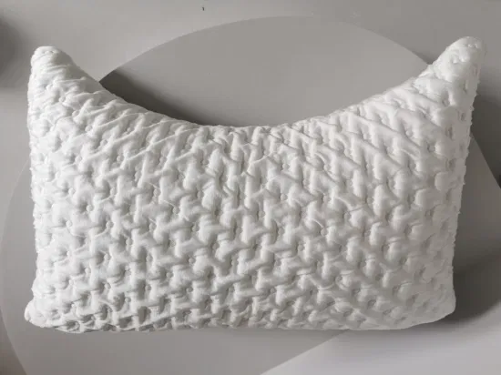 moda a forma di luna, alta qualità, doppia dimensione, rimbalzo lento con cuscino in memory foam triturato in tessuto